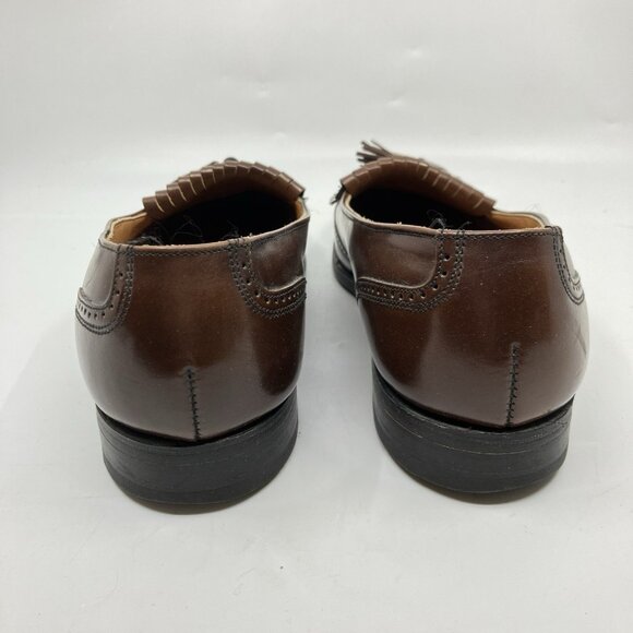 Bostonian Mens Brown Brogue Wingtip Tassel Kiltie Loafers 8.5 D/B - Picture 4 of 9